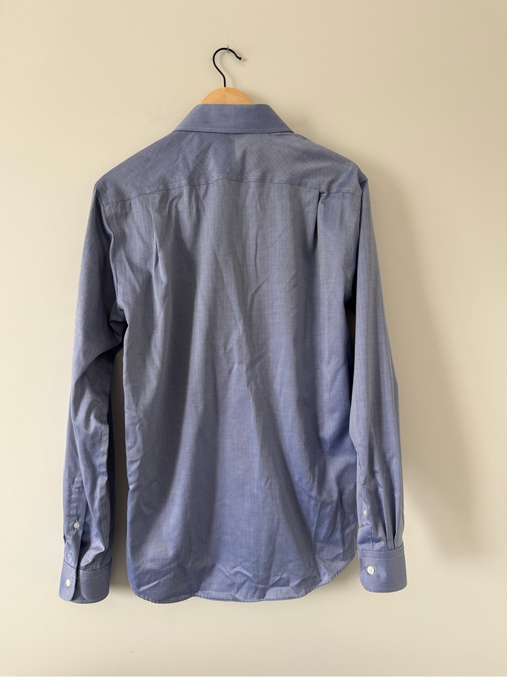Joseph Abboud 100% Egyptian Cotton Light Blue Long-Sleeve Dress Shirt - Picture 3 of 4